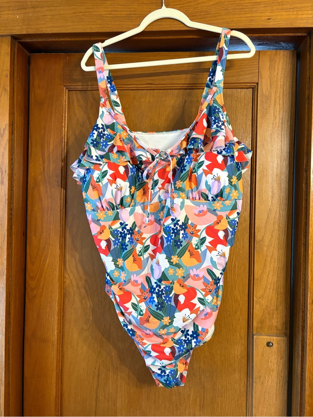 BloomChic Floral One-Piece Swimsuit - Red, Blue, Orange, Pink, Green
